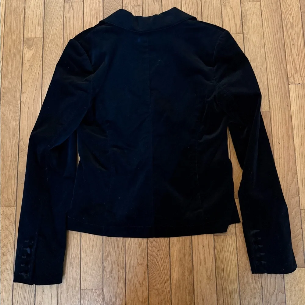 Calvin Klein Women's Black Velvet Blazer - Picture 2 of 4